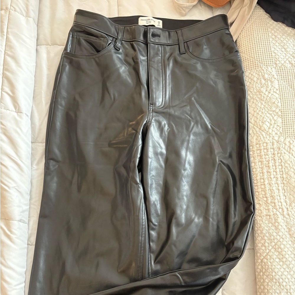 Abercrombie Relaxed Leg Faux Leather pants